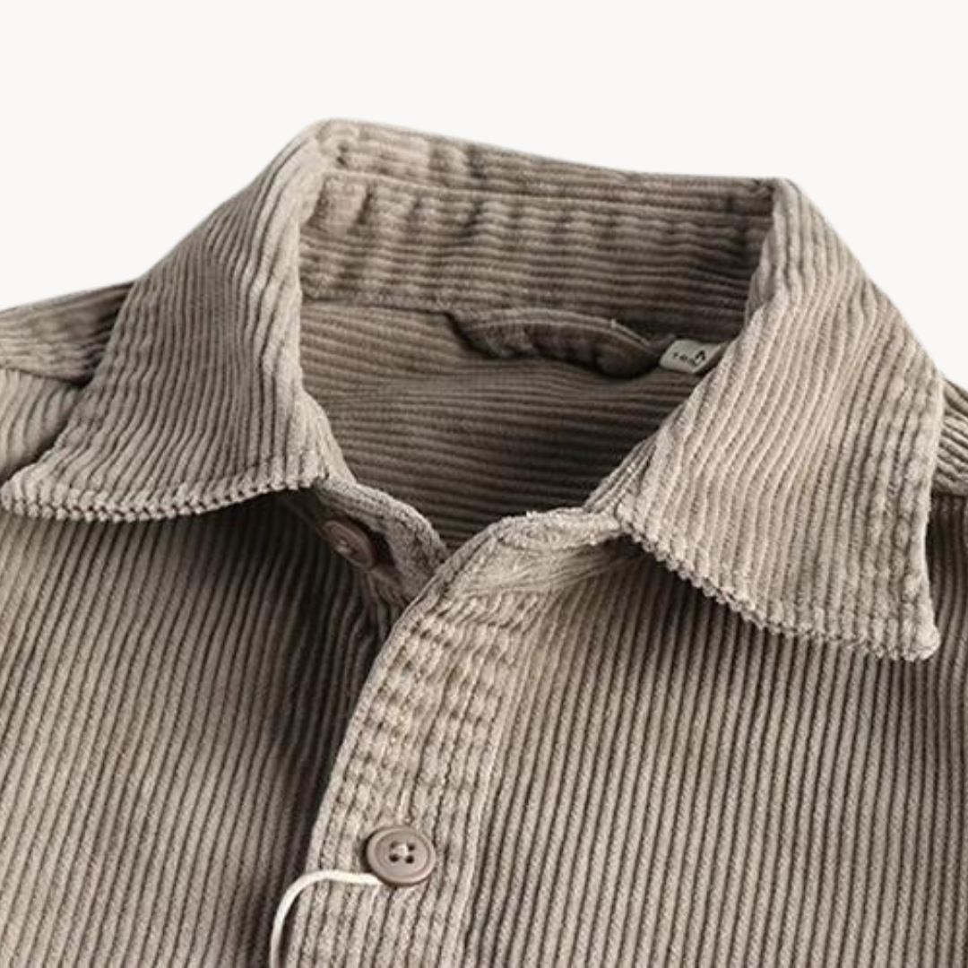 Chemise Boutonnée à Texture Côtelée pour Homme – Chemise Décontractée et Structurée