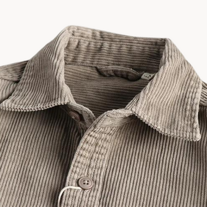 Chemise Boutonnée à Texture Côtelée pour Homme – Chemise Décontractée et Structurée