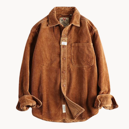 Chemise Boutonnée à Texture Côtelée pour Homme – Chemise Décontractée et Structurée