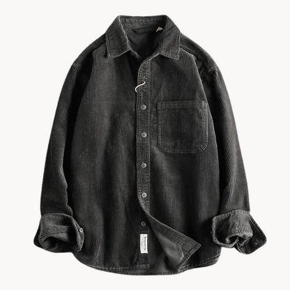 Chemise Boutonnée à Texture Côtelée pour Homme – Chemise Décontractée et Structurée