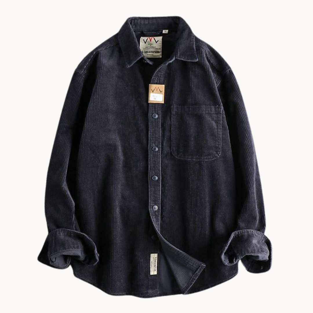 Chemise Boutonnée à Texture Côtelée pour Homme – Chemise Décontractée et Structurée