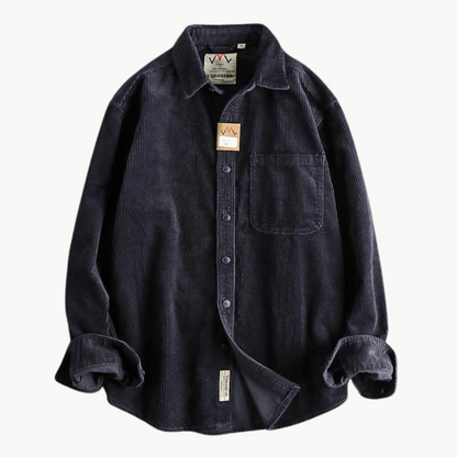 Chemise Boutonnée à Texture Côtelée pour Homme – Chemise Décontractée et Structurée