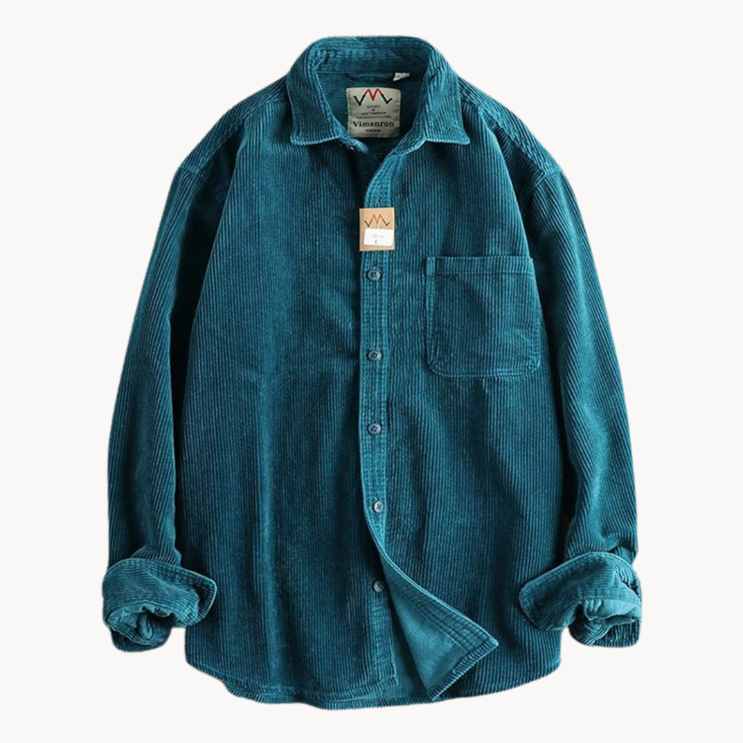 Chemise Boutonnée à Texture Côtelée pour Homme – Chemise Décontractée et Structurée