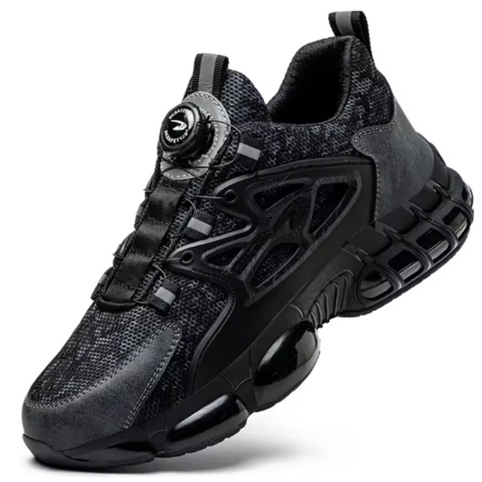 Chaussures de sécurité confortables indestructibles hommes – Embout en acier, antidérapantes, légères, sneakers de travail robustes pour environnement industriel
