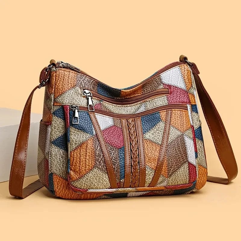 Sac à Épaule Femme En Cuir Marron