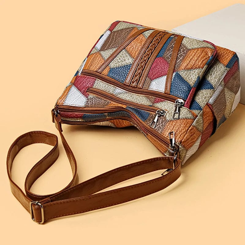 Sac à Épaule Femme En Cuir Marron