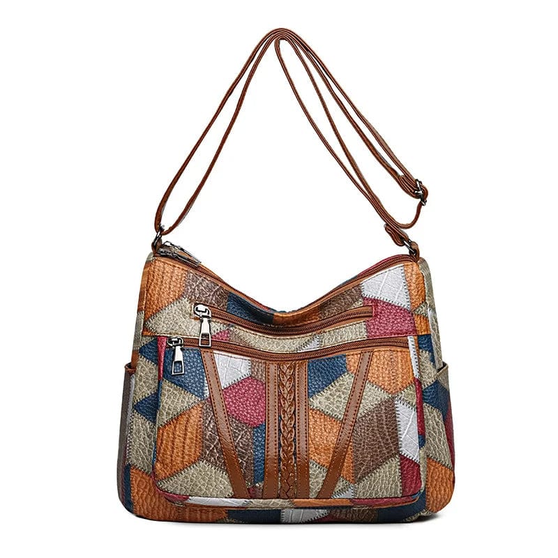 Sac à Épaule Femme En Cuir Marron