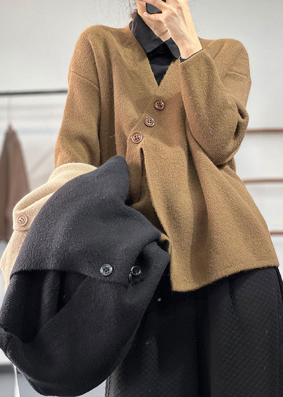 Pull en maille asymétrique élégant pour femme – Tricots d’hiver épais et douillet