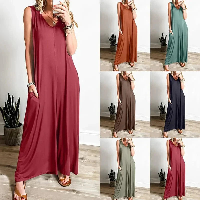 Combinaison femme confortable – Jumpsuit fluide et respirante pour un look chic au quotidien