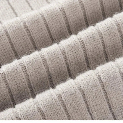 Pull Demi-Zip Côtelé Doux pour Homme – Mélange Filé avec Col Haut