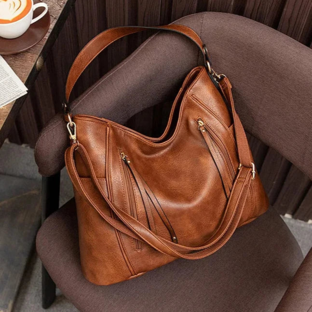 Bolso de mujer de lujo con aspecto de cuero: estilo elegante de alta gama para el día a día