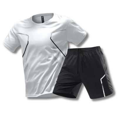 Ensemble Sport Respirant Homme – T-Shirt Séchage Rapide et Short