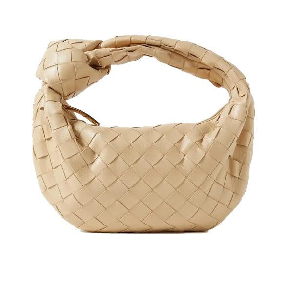 Mini sac à main tressé femme – Style tendance avec poignée nouée