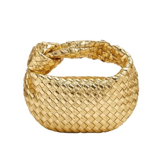 Mini sac à main tressé femme – Style tendance avec poignée nouée