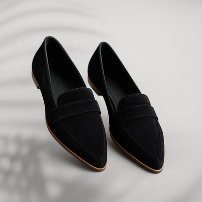 Mocassins classiques en daim pour femmes – Chaussures élégantes à bout pointu