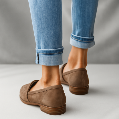 Mocassins classiques en daim pour femmes – Chaussures élégantes à bout pointu