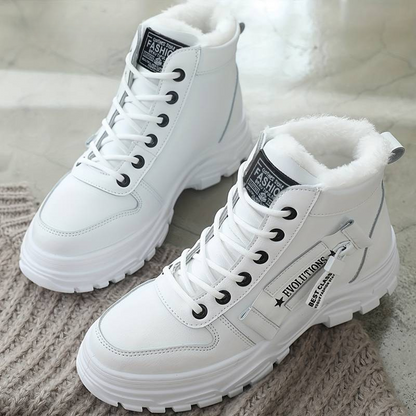 Bottes D’Hiver Élégantes Femme – Confort Lacées Doublées Polaire