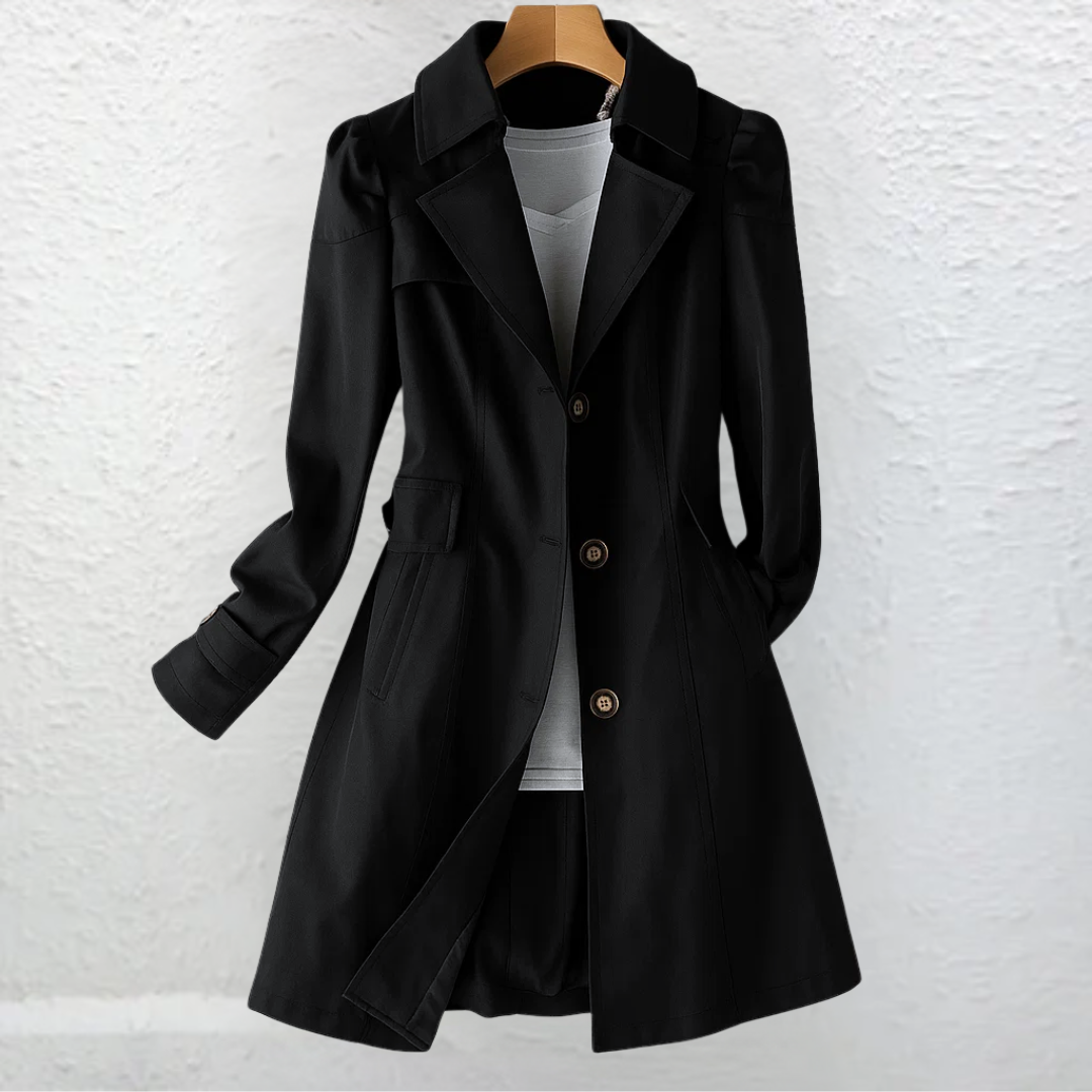 Manteau femme vintage long boutonne - Elegant et raffine