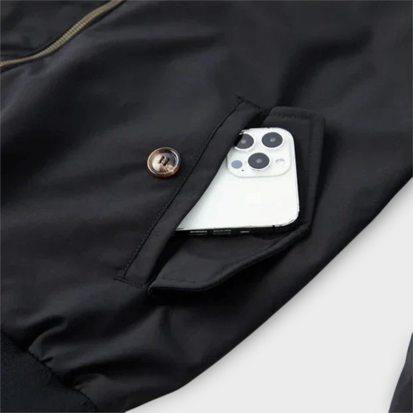 Veste Légère à Fermeture Éclair pour Homme – Col Montant de Transition Veste