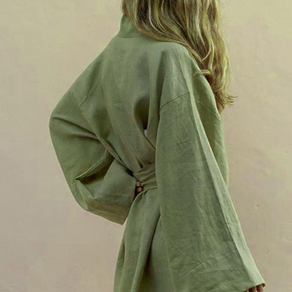 Veste Kimono Kaki pour Femme