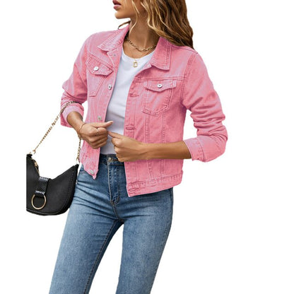 Veste Courte en Jean Élégante pour Femme – Manteau Trucker Décontracté