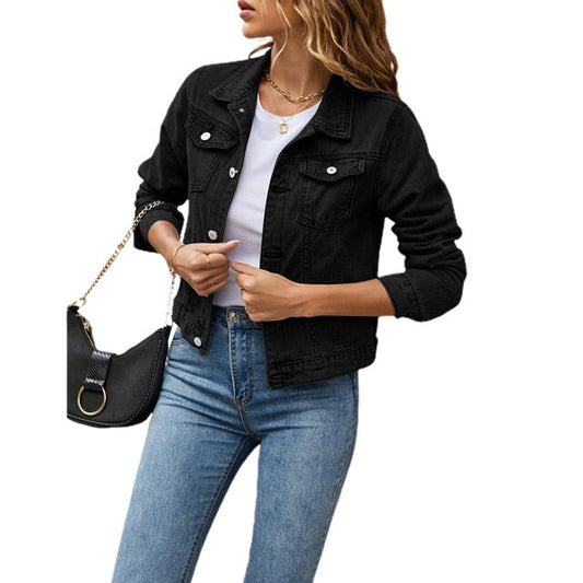 Veste Courte en Jean Élégante pour Femme – Manteau Trucker Décontracté