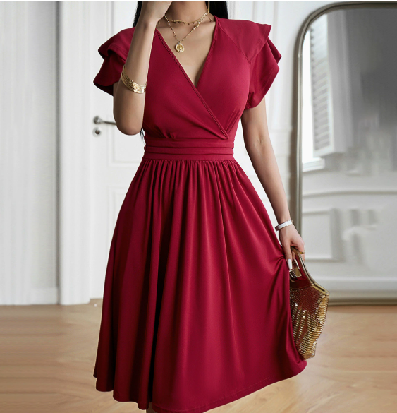 Abito midi portafoglio donna – Leggero ed elegante
