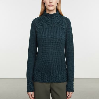 Jersey de punto suave para mujer - Sencillo y cálido