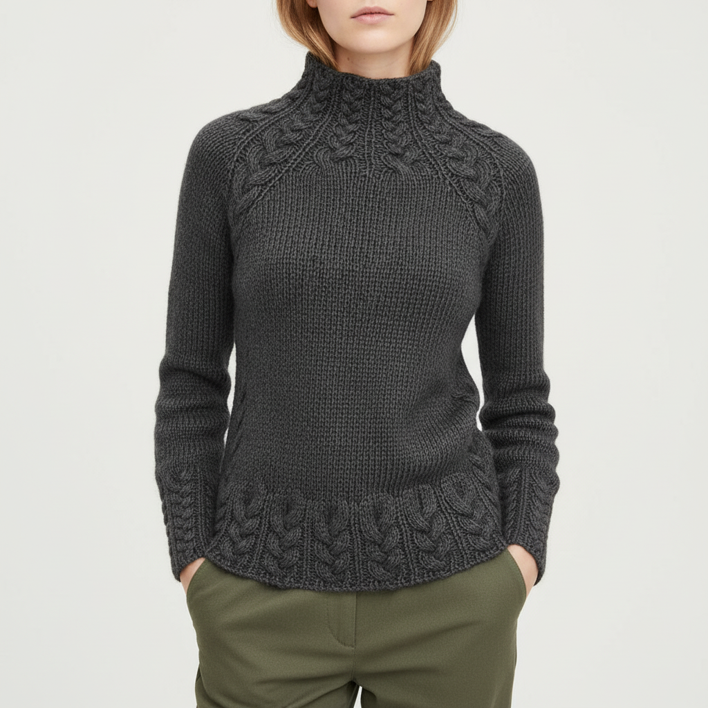 Jersey de punto suave para mujer - Sencillo y cálido