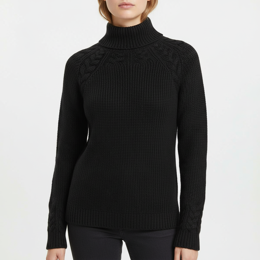 Jersey de punto suave para mujer - Sencillo y cálido