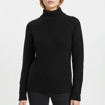 Jersey de punto suave para mujer - Sencillo y cálido