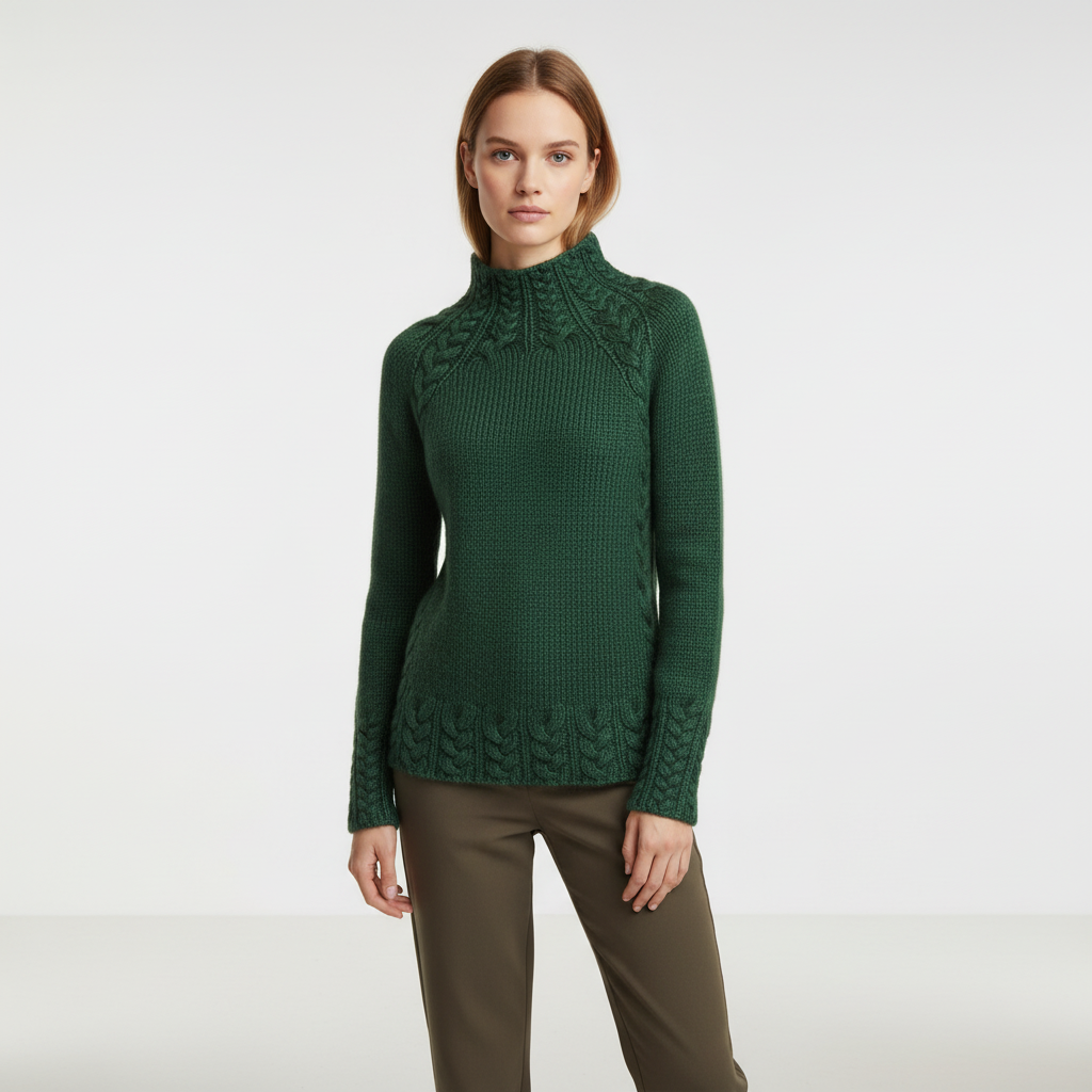 Jersey de punto suave para mujer - Sencillo y cálido