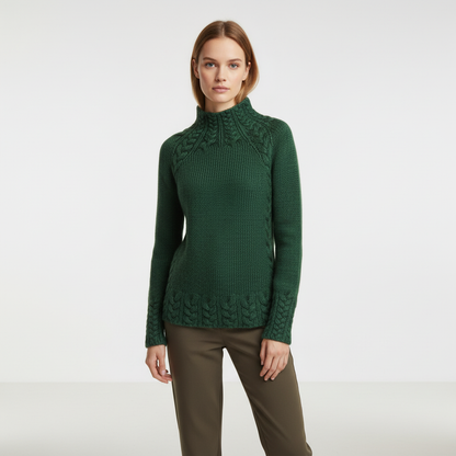 Jersey de punto suave para mujer - Sencillo y cálido