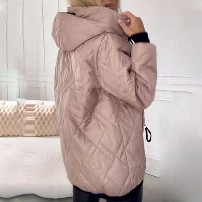 Parka Femme Stylée à Capuche et Fermeture Éclair – Veste Confortable
