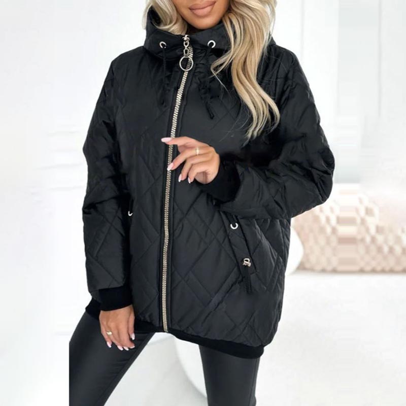 Parka Femme Stylée à Capuche et Fermeture Éclair – Veste Confortable