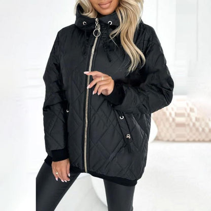 Parka Femme Stylée à Capuche et Fermeture Éclair – Veste Confortable