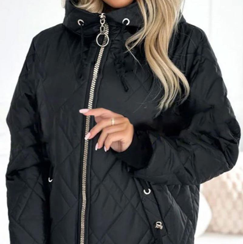 Parka Femme Stylée à Capuche et Fermeture Éclair – Veste Confortable