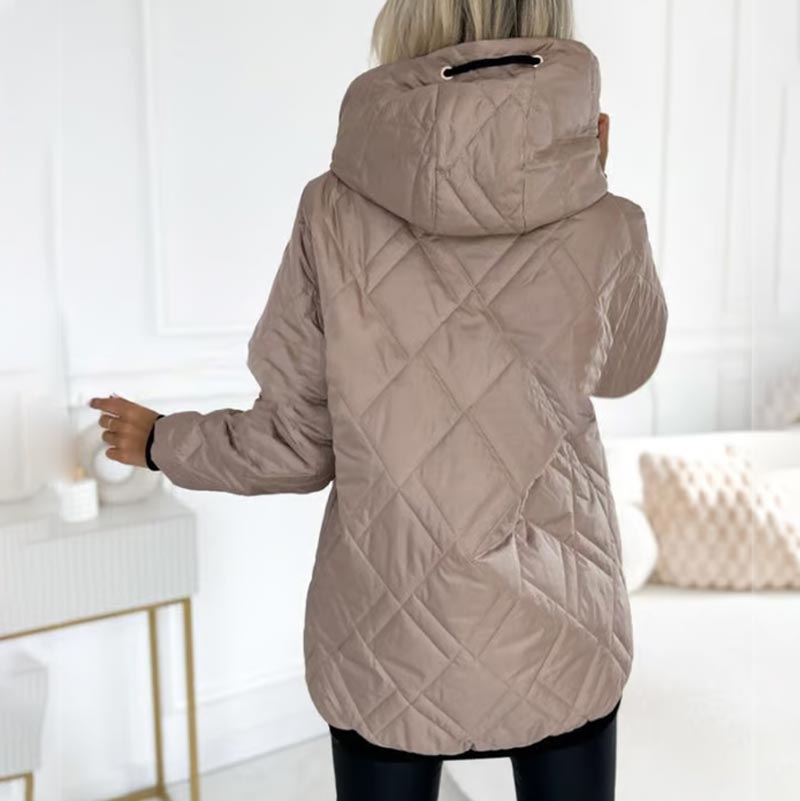 Parka Femme Stylée à Capuche et Fermeture Éclair – Veste Confortable