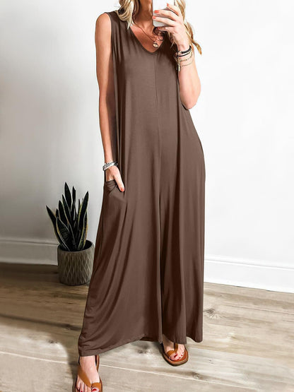 Combinaison femme confortable – Jumpsuit fluide et respirante pour un look chic au quotidien