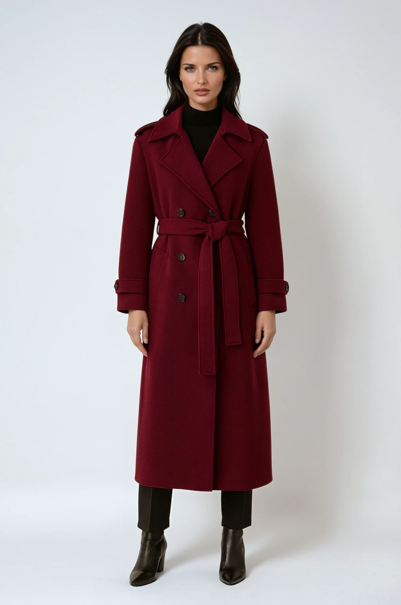 Manteau d’Hiver Bordeaux pour Femme