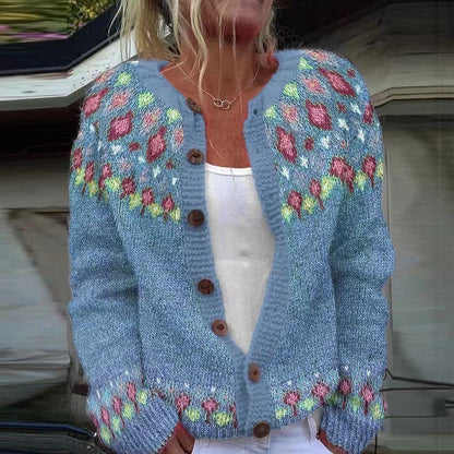 Cardigan islandese vintage da donna - Morbido e caldo