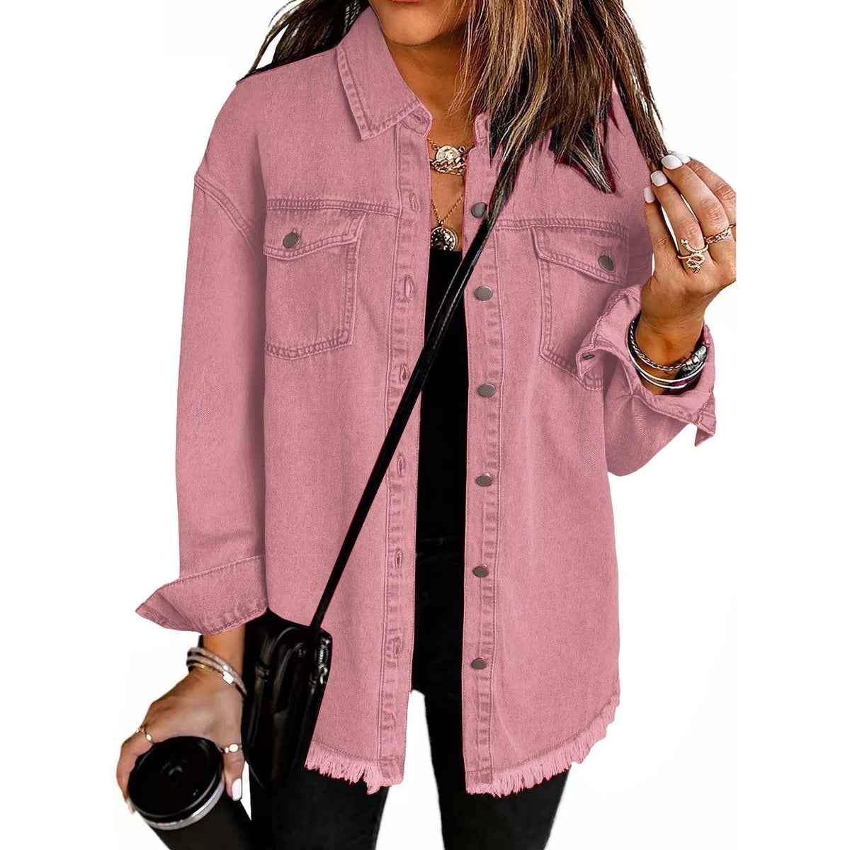 Veste en jean classique pour femme – Un modèle intemporel et décontracté, à boutons, idéal pour les superpositions au quotidien