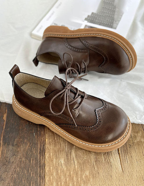 Chaussures Oxford à bout carré large pour femme
