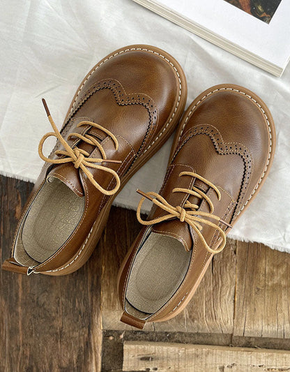 Chaussures Oxford à bout carré large pour femme