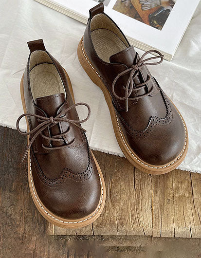 Chaussures Oxford à bout carré large pour femme