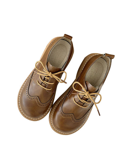 Chaussures Oxford à bout carré large pour femme