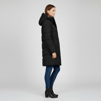 Parka de invierno con capucha para mujer - Cálida y práctica