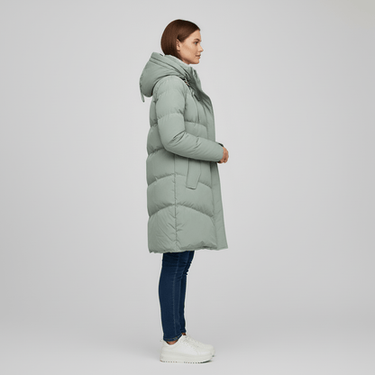 Parka de invierno con capucha para mujer - Cálida y práctica