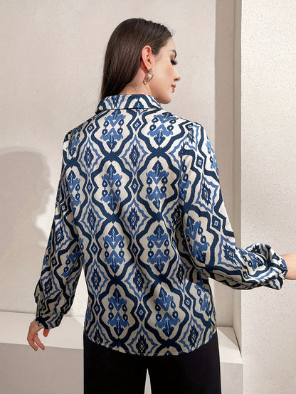 Blusa da donna con stampa grafica - Tessuto leggero e aspetto moderno