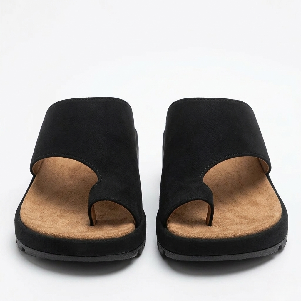 Sandali da donna con infradito e suola compensata – Comfort antiscivolo